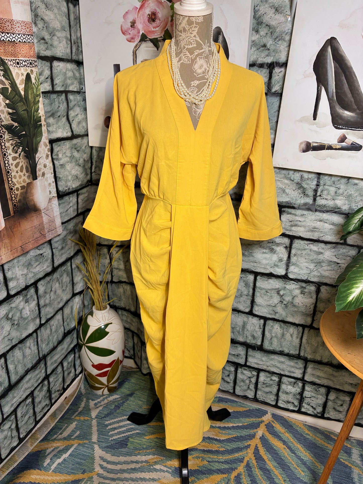 Yellow Dress Women sz Large