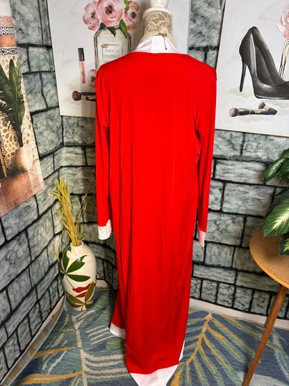 Red White Duster Women sz 3xl