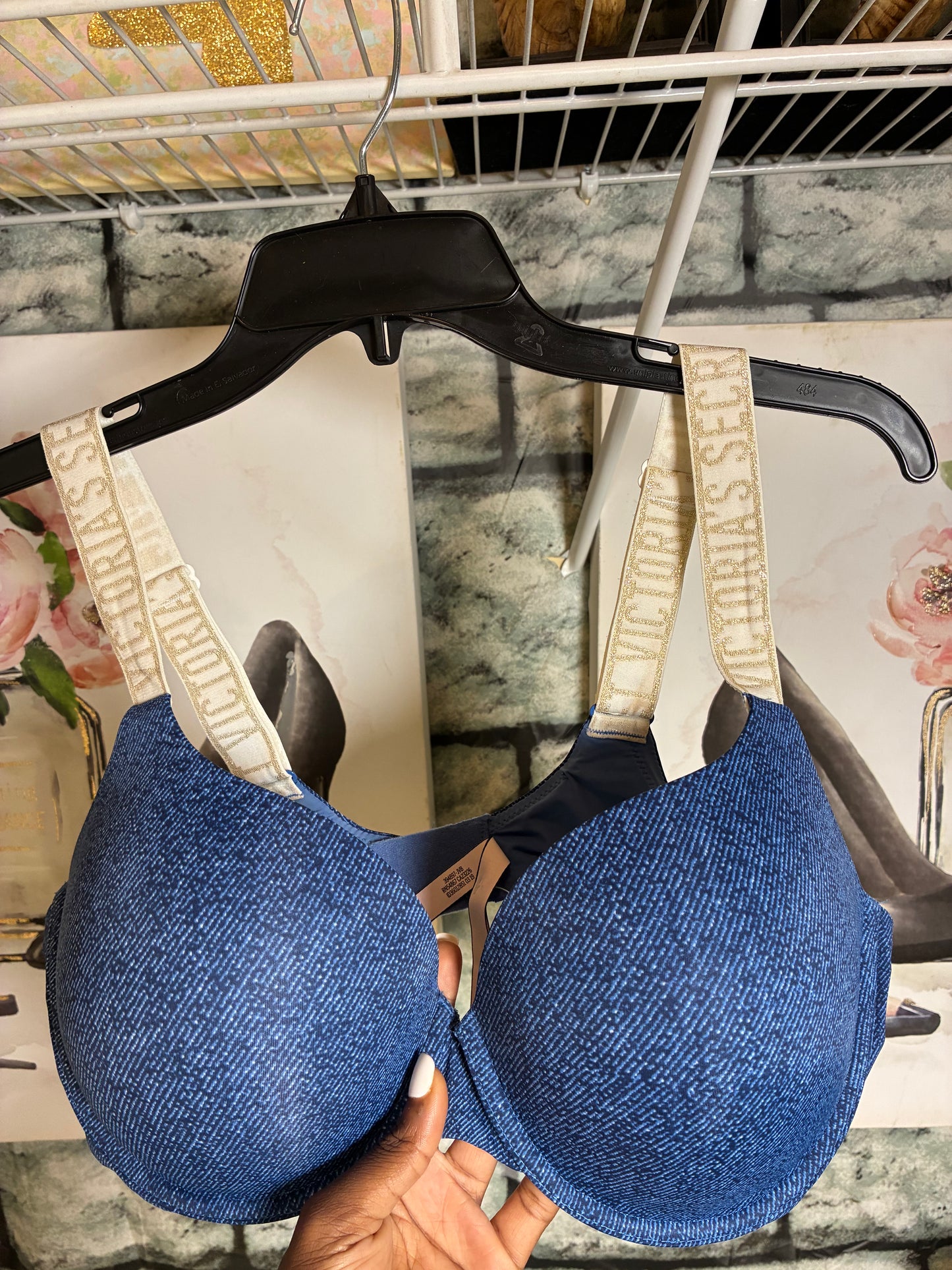 Victoria Secret Blue Bra Women sz 40C