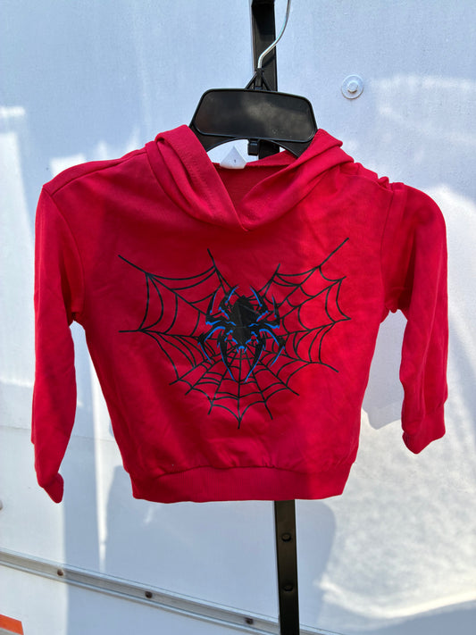 Shein "Spiderman" Red Hoodie Boys sz 4