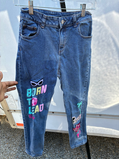 Barbie Blue Denim Jeans Girls sz 12