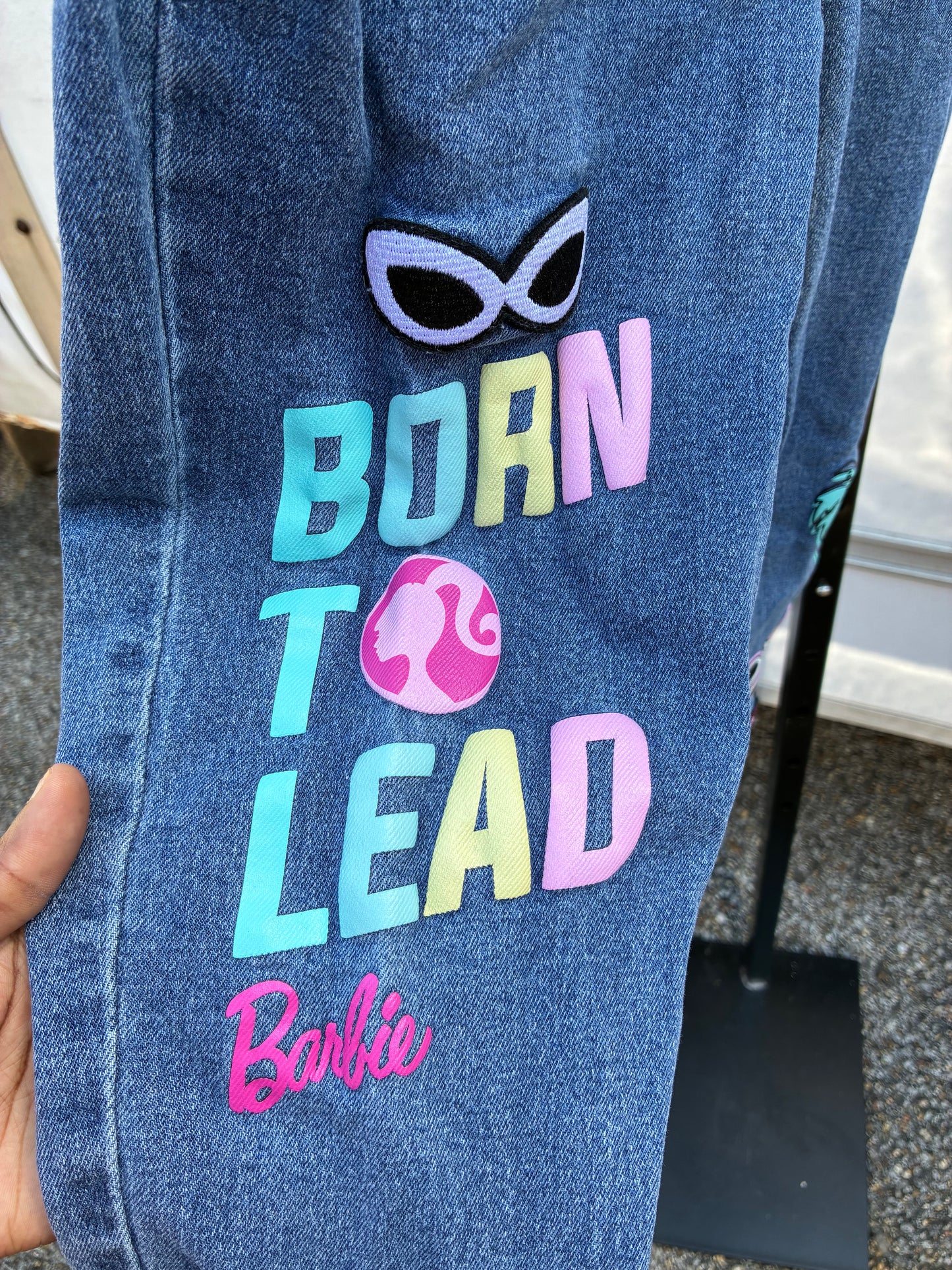 Barbie Blue Denim Jeans Girls sz 12