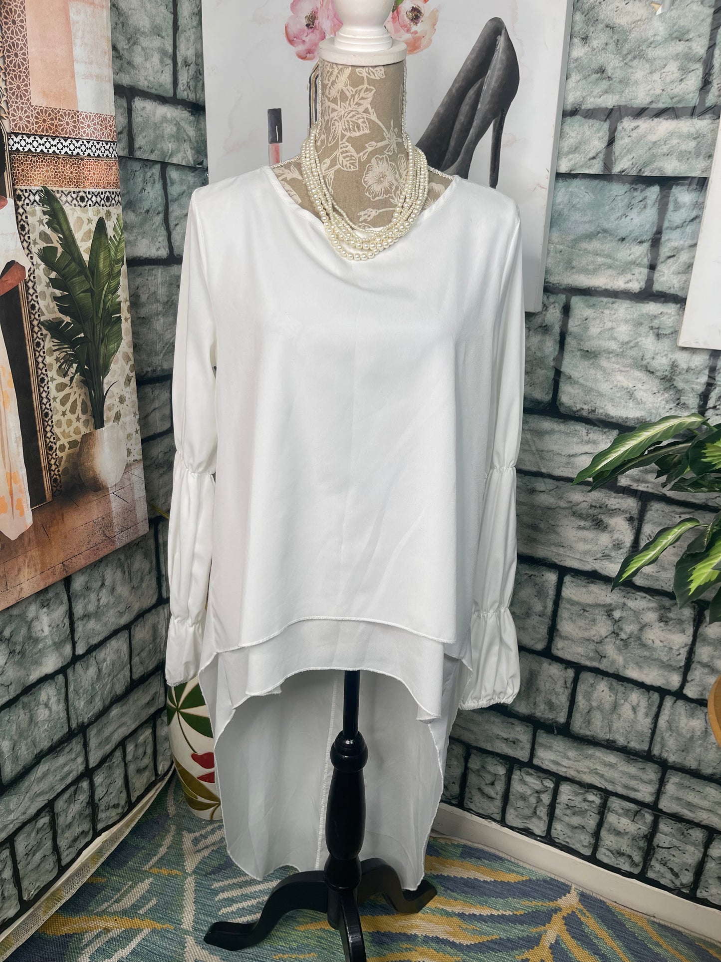 White Blouse Women sz Medium