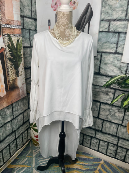 White Blouse Women sz Medium