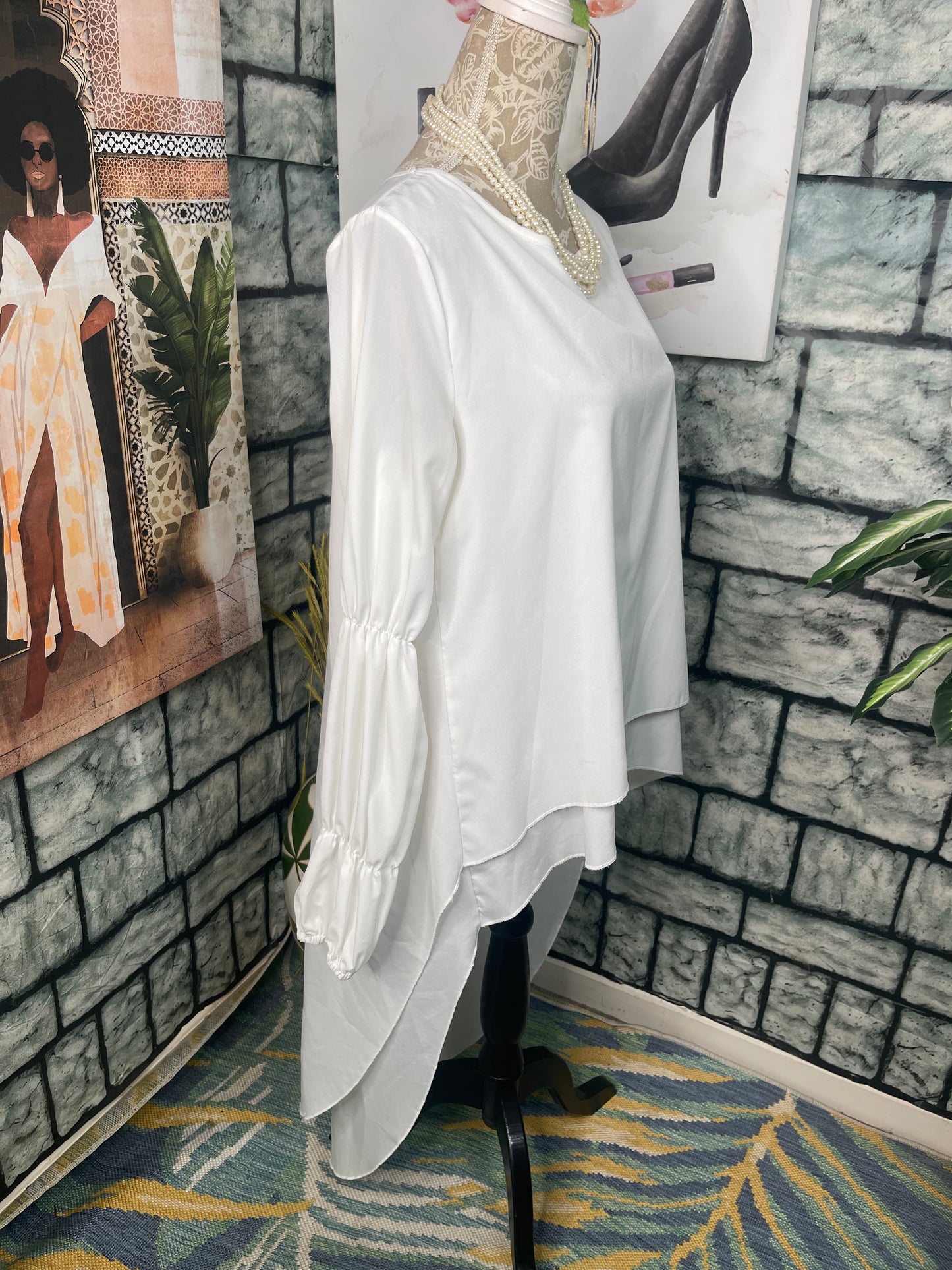 White Blouse Women sz Medium