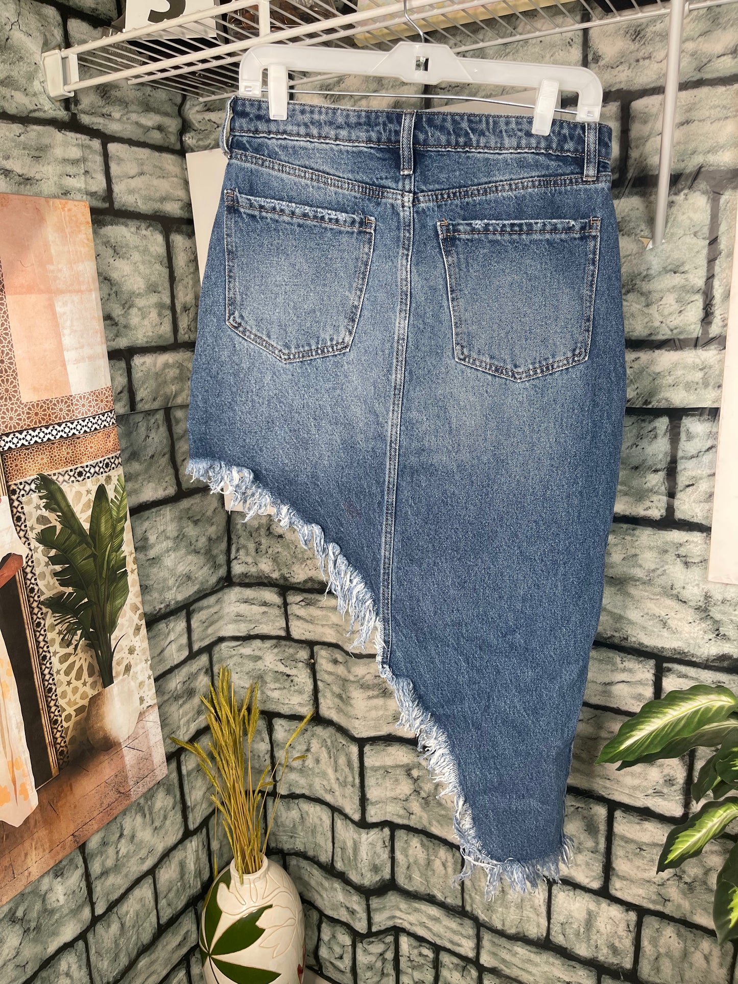 Fashion Nova Blue Denim Skirt Women sz Medium