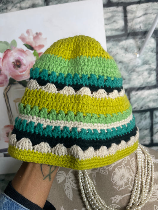 Green Colorful Head Beanie
