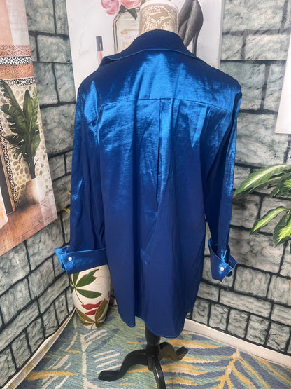 Preston & York Blue Dress Women sz Large