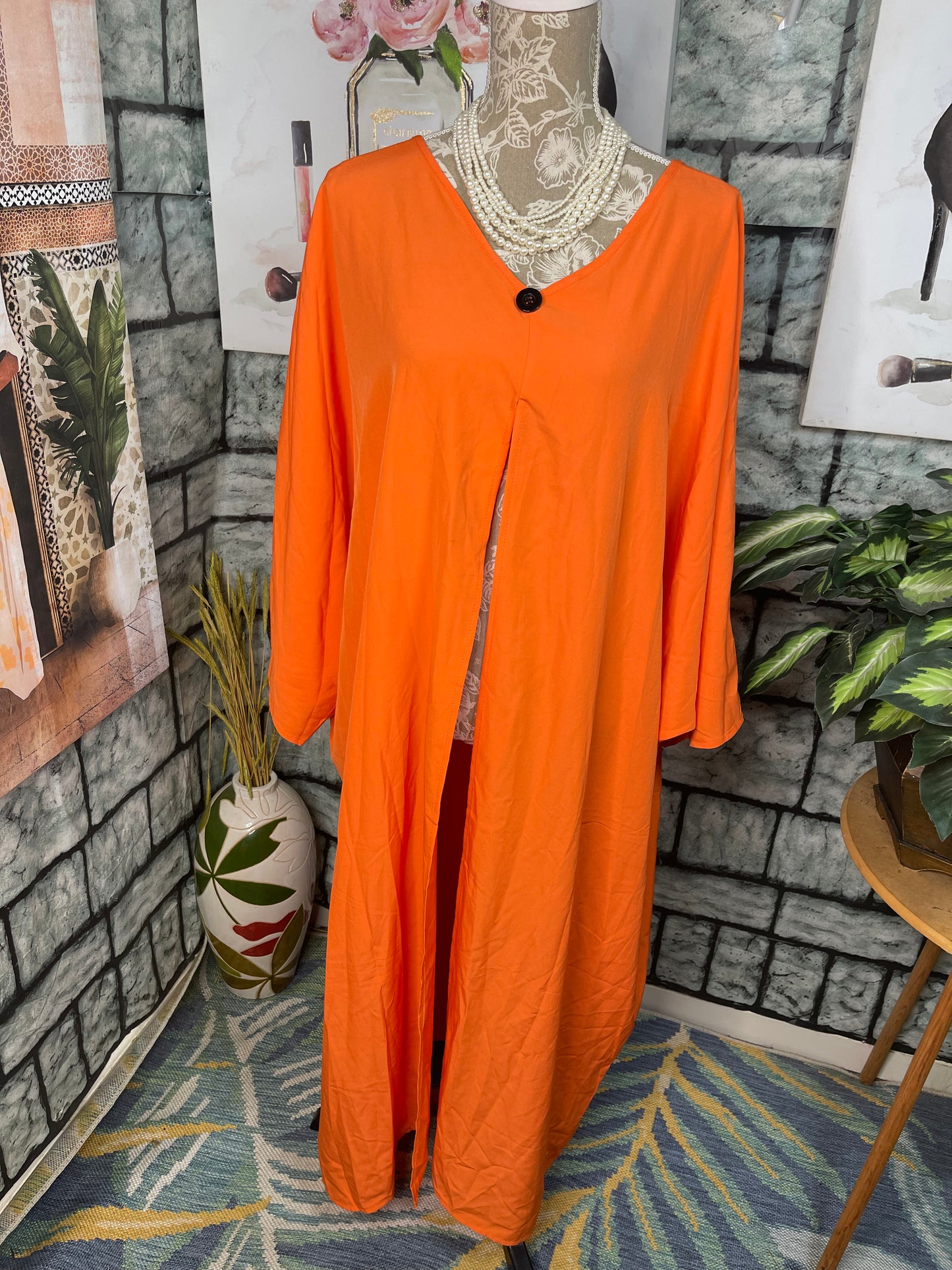 Orange Blouse Women sz 1XL