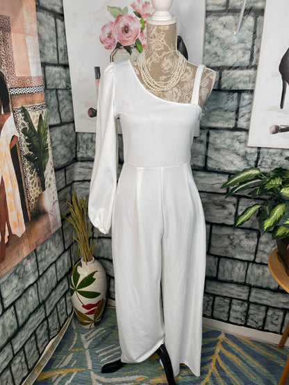 White Jumpsuit Women sz Medium