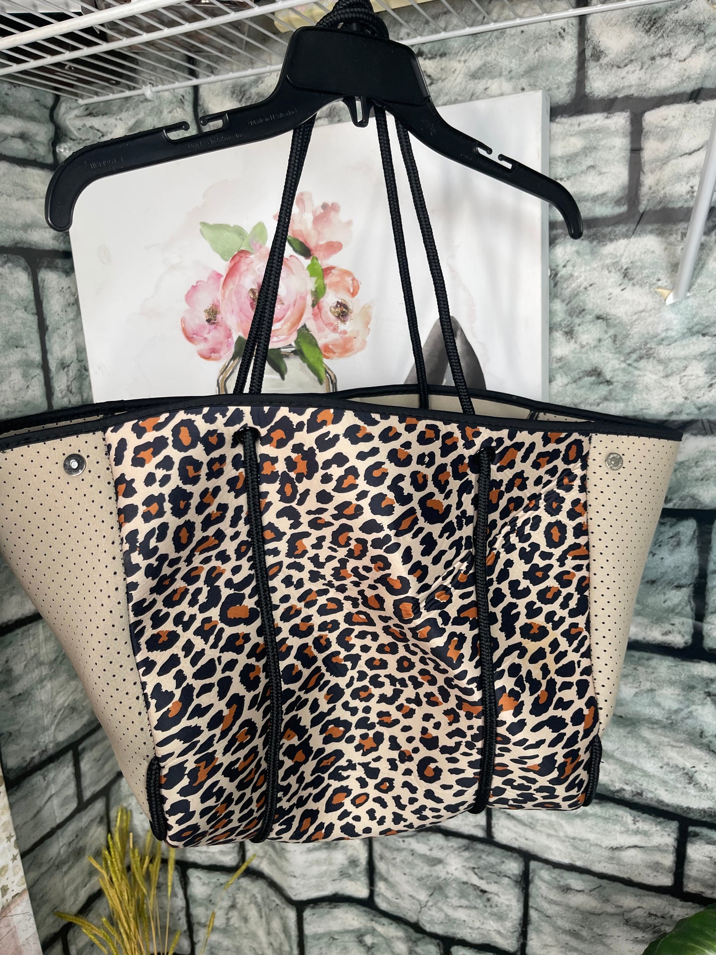 Ah Dorned Brown Print Tote Bag
