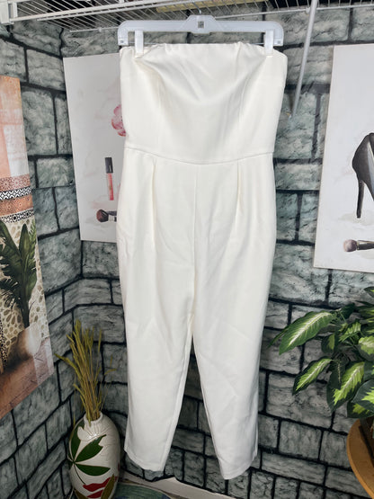 Express White Jumpsuit Women sz 8
