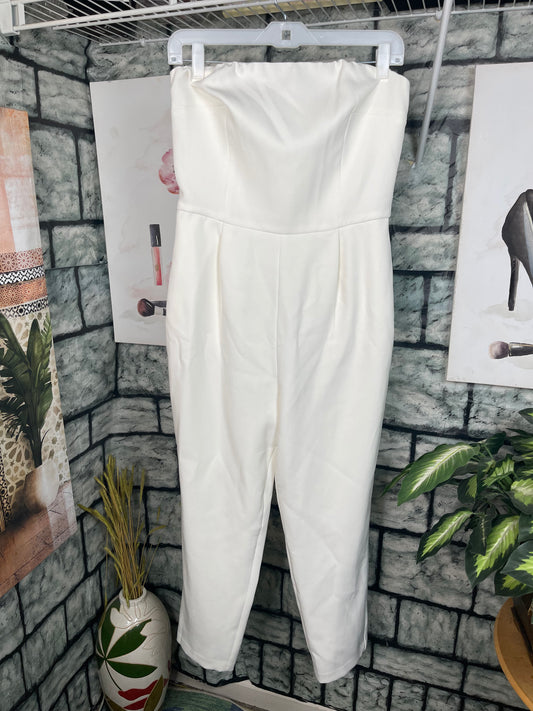 Express White Jumpsuit Women sz 8