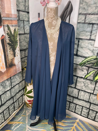 Navy Blue Cover Duster Women sz Small / Medium