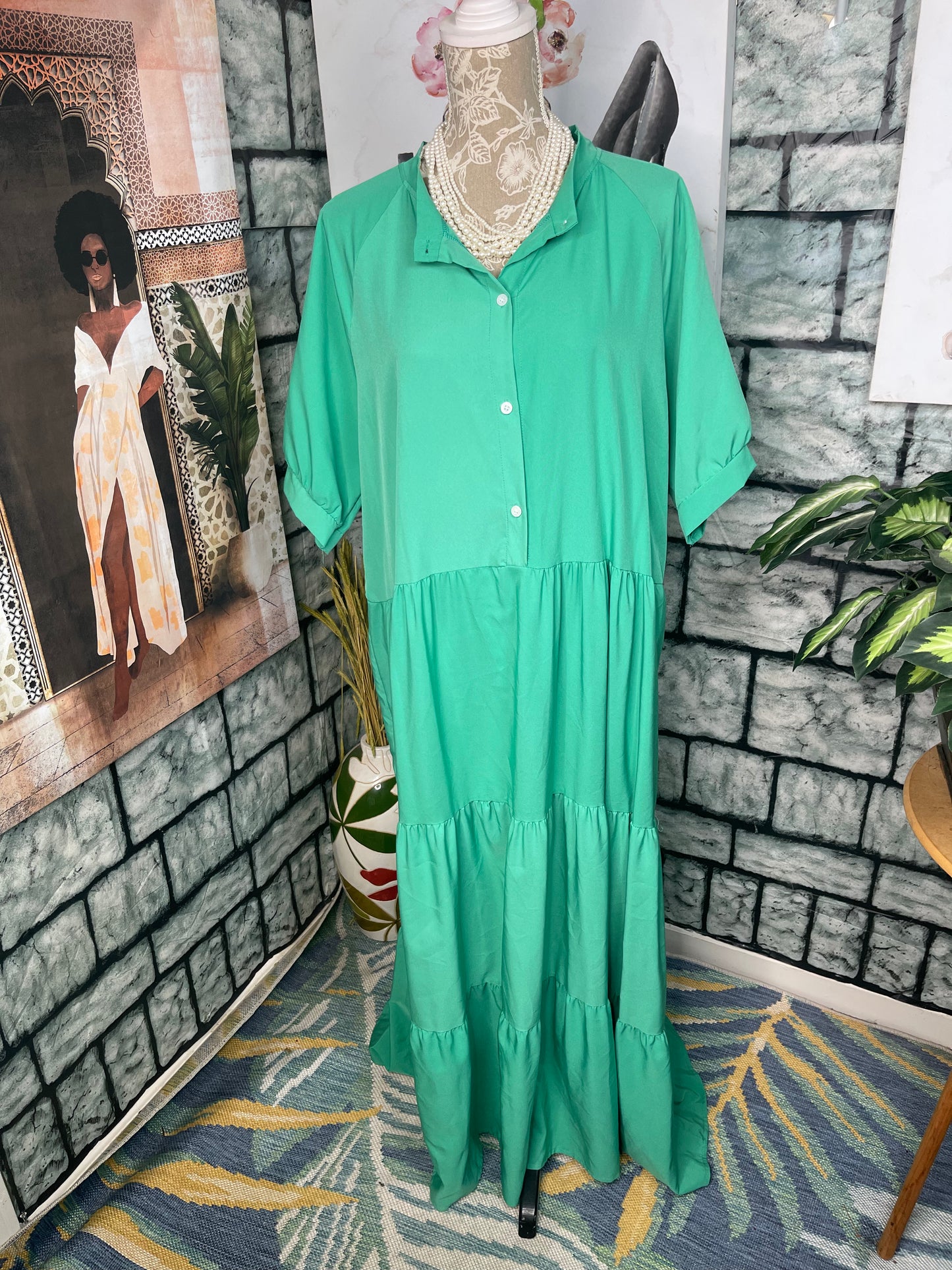 Green Dress Women sz 2XL