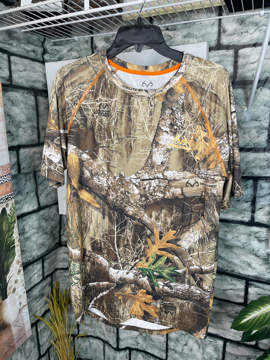 RealTree Green Camo Shirt Men sz Small