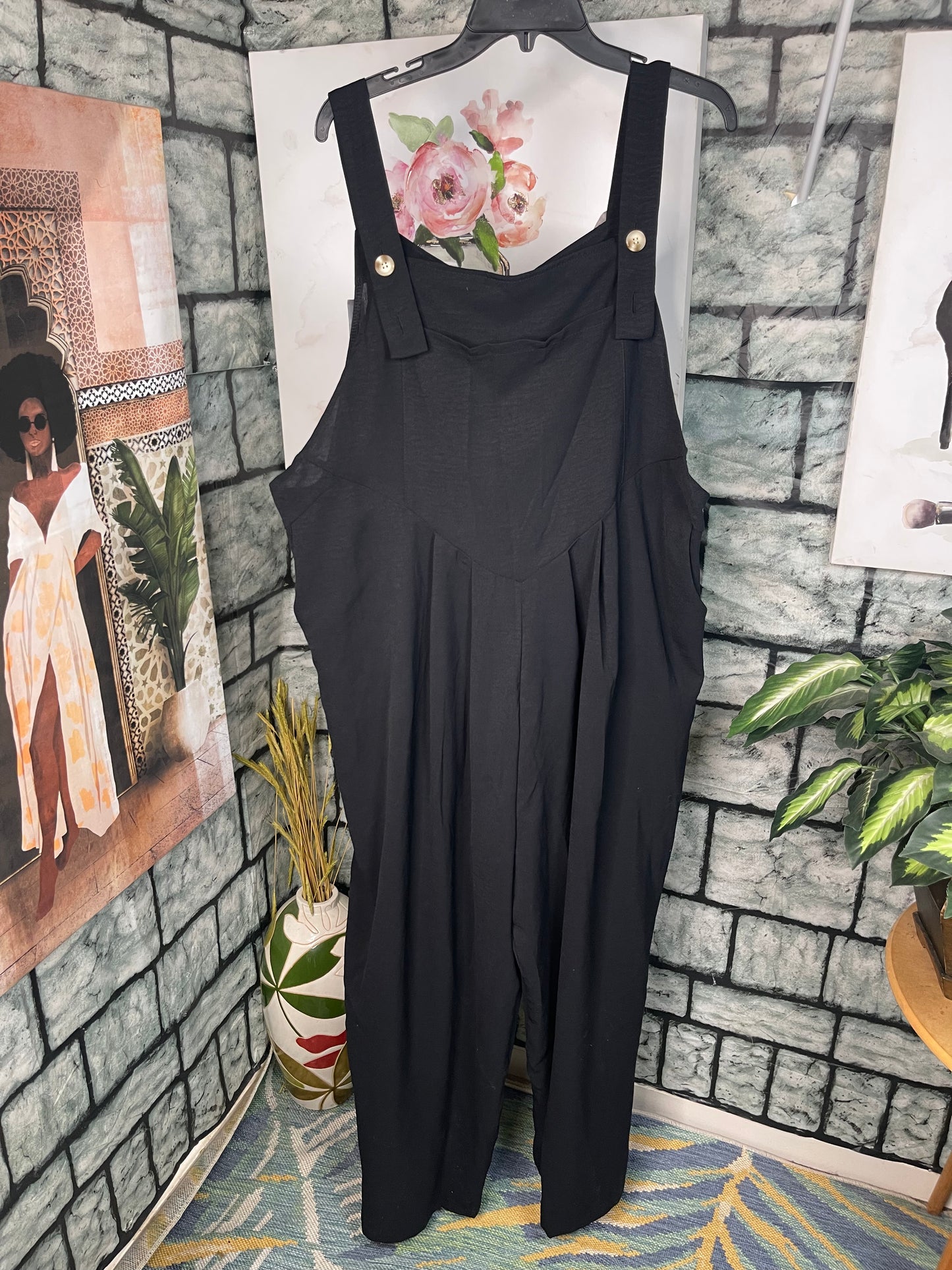 Shein Black Jumpsuit Women sz 3XL