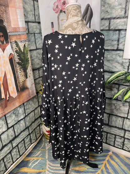 Cato Black Star Blouse Women sz 22/24