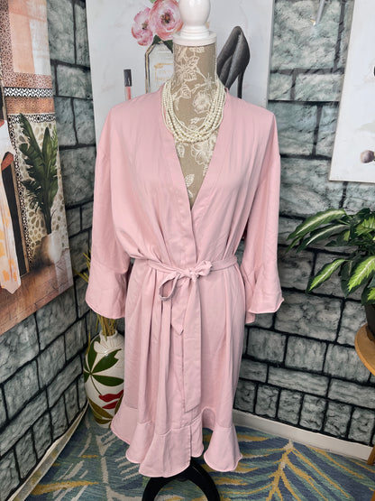 Pink Wrap Dress Women sz XL/2XL/3XL