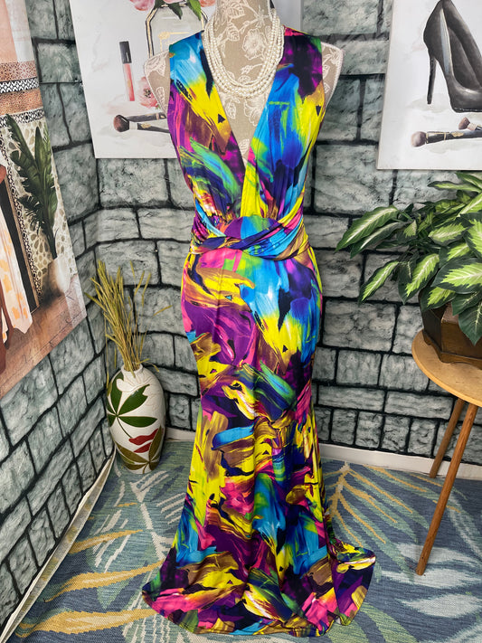 Super Colorful Dress Women sz Large