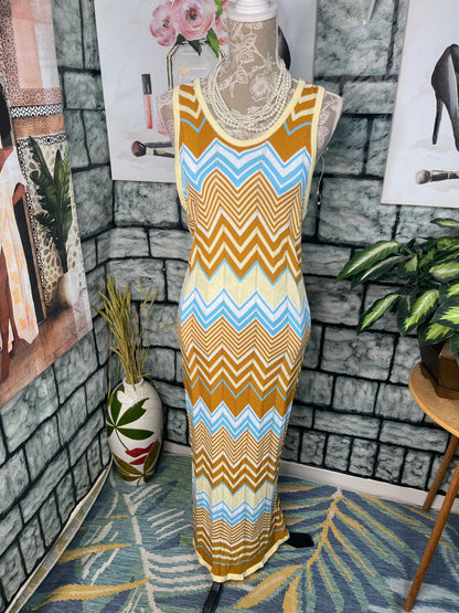 Shein Tan Yellow Dress Women sz 3XL