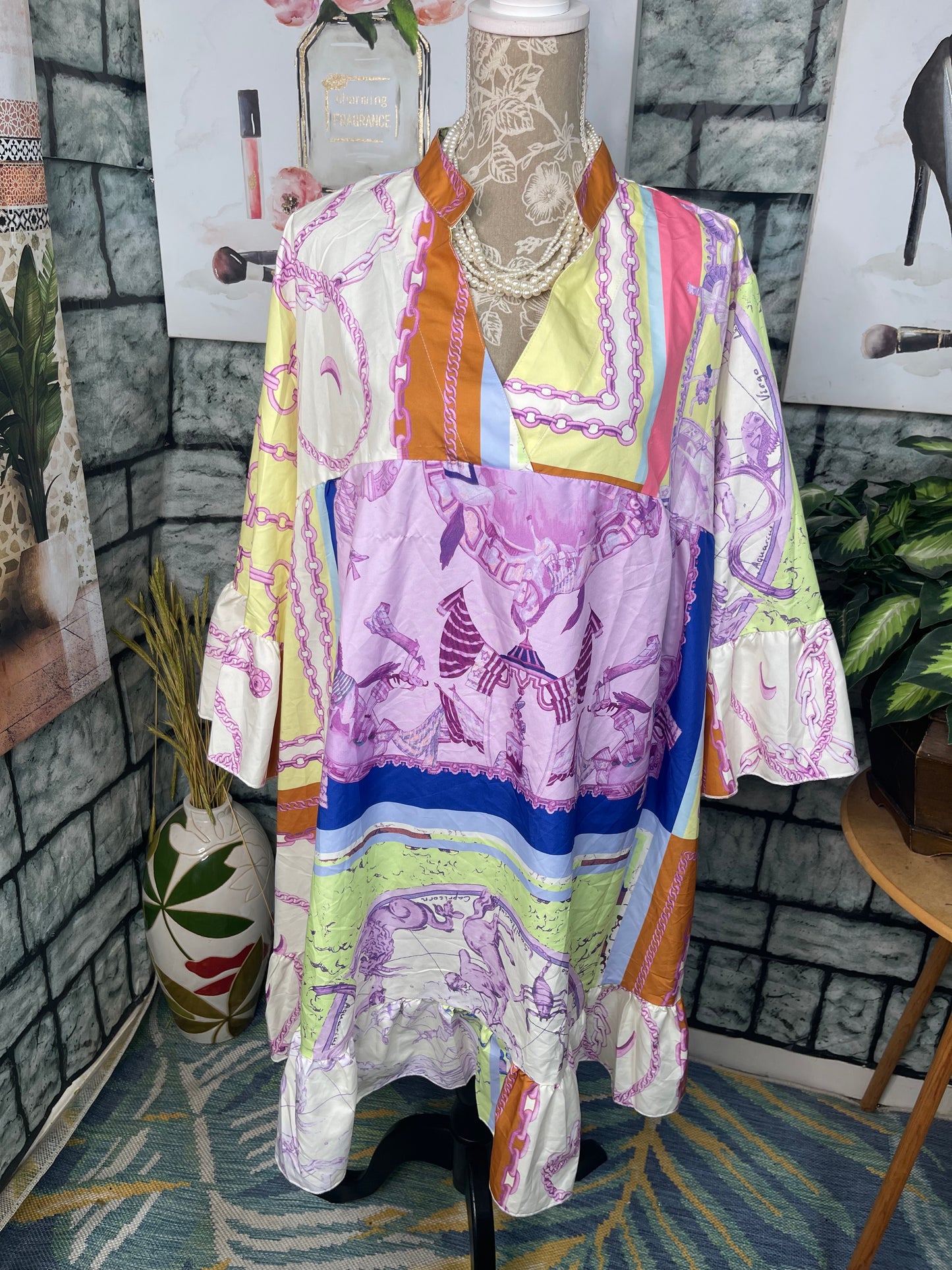 Colorful Dress Women sz 3XL