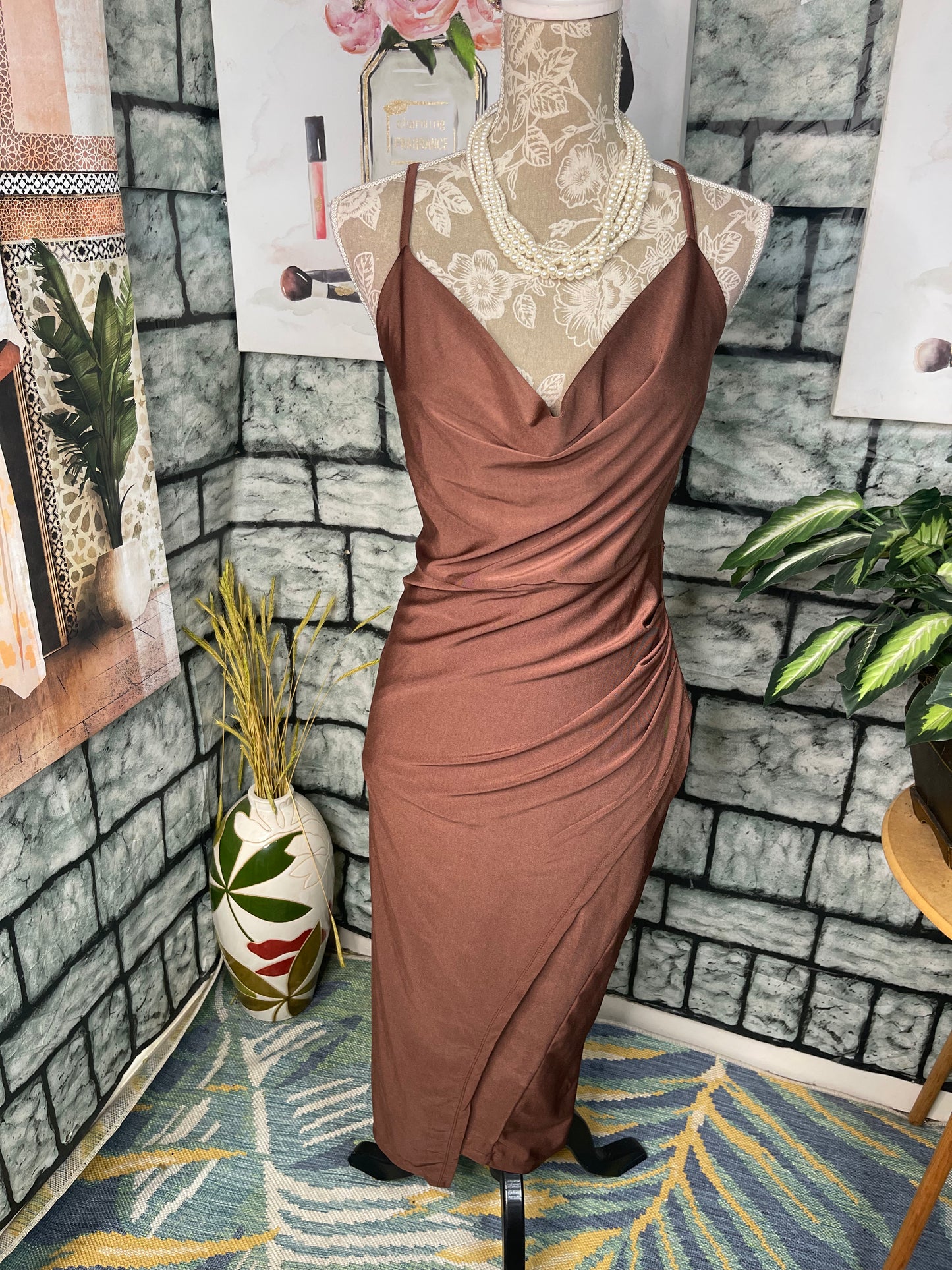 ElH Brown Dress Women sz Large