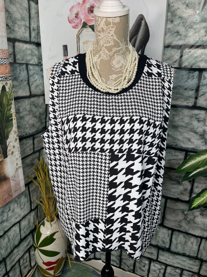 Cabi Black White Blouse Women sz Medium