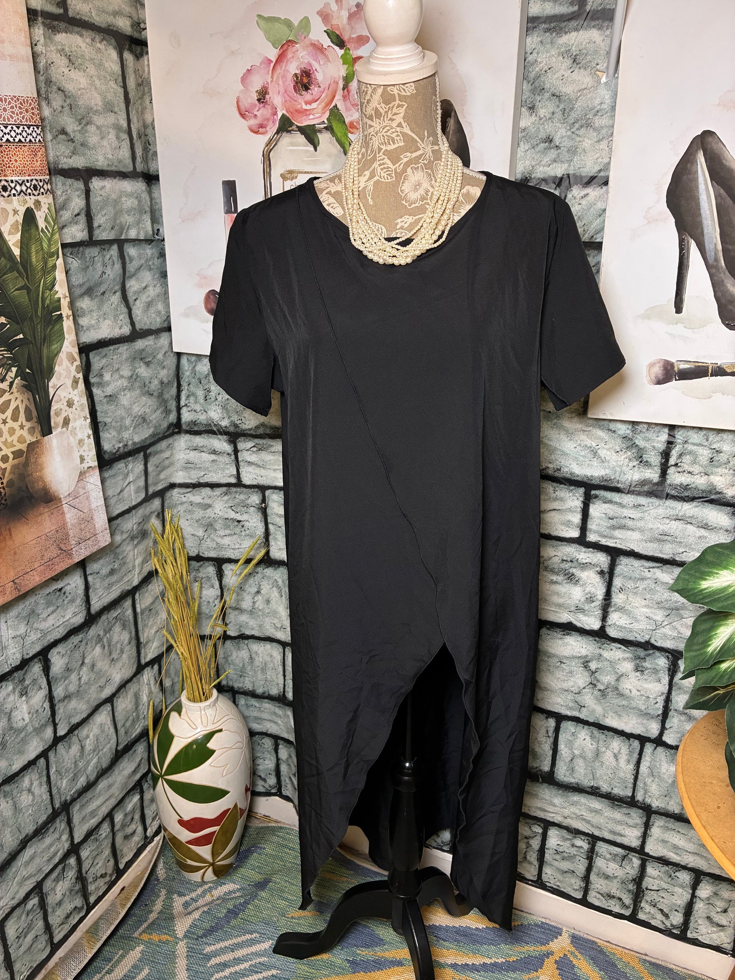 Black Blouse Women sz XL