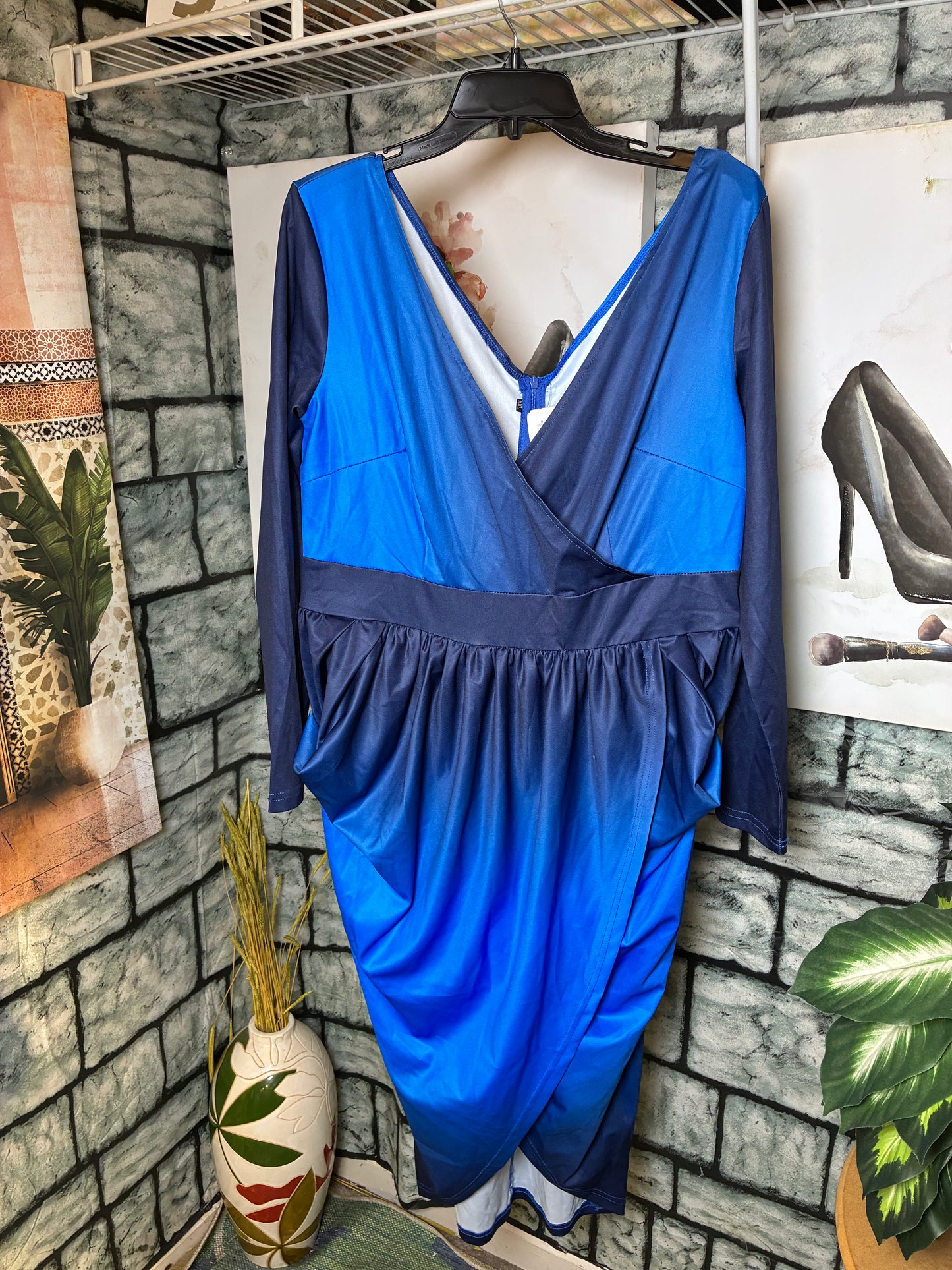 Blue Dress Women sz 2XL
