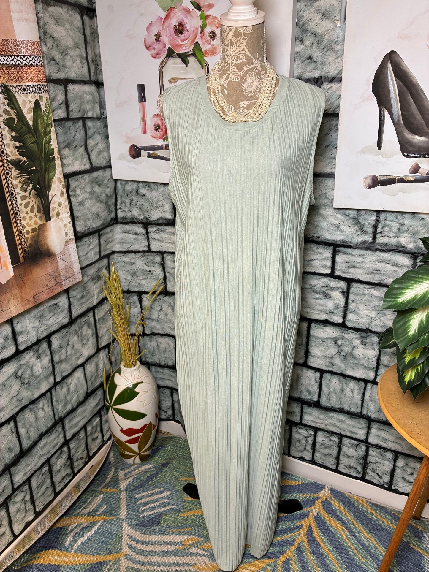 A New Day Green Dress Women sz Large