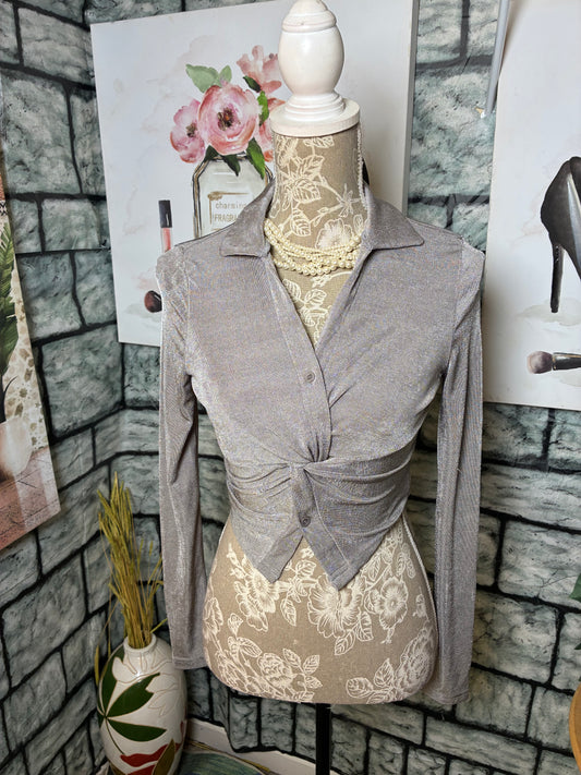 Shein Gray Top Women sz Medium