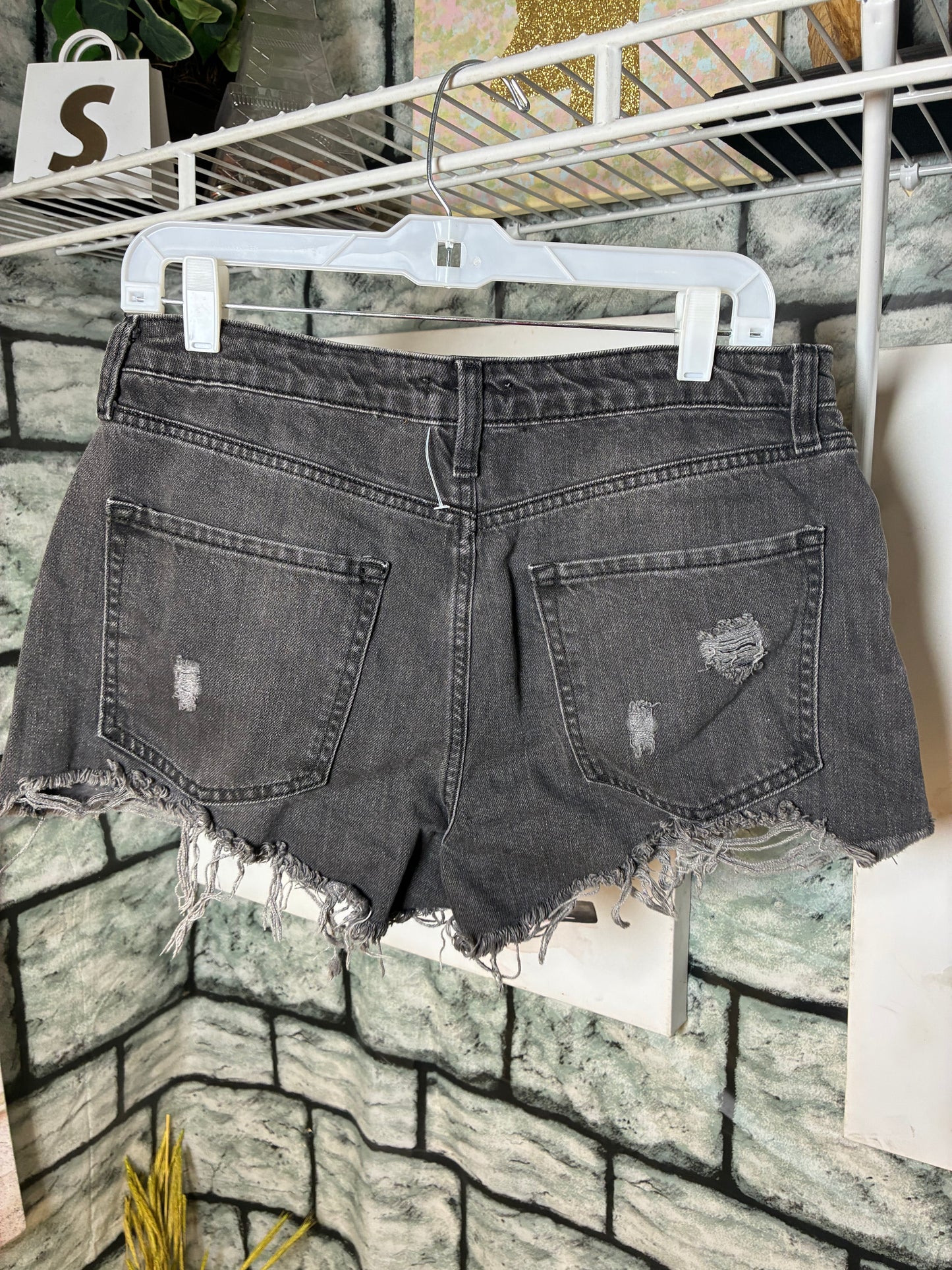 Forever 21 Grayish Black Denim Shorts Women sz 29