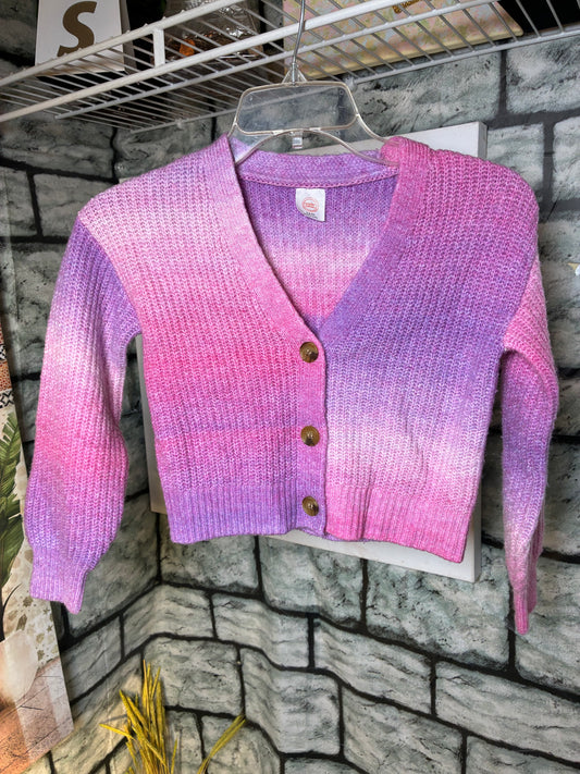 Wonder Nation Pink Purple Cardigan Girls sz 6