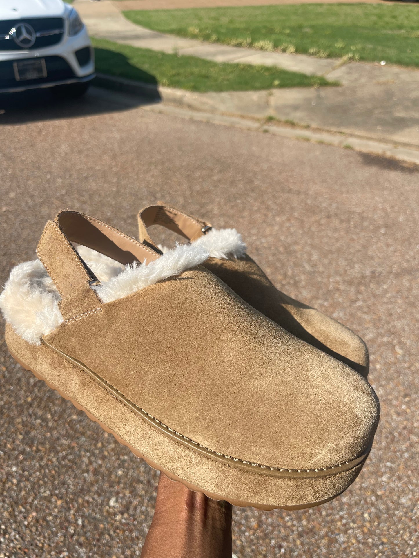 Steve Madden Tan Platform Clogs Women sz 11