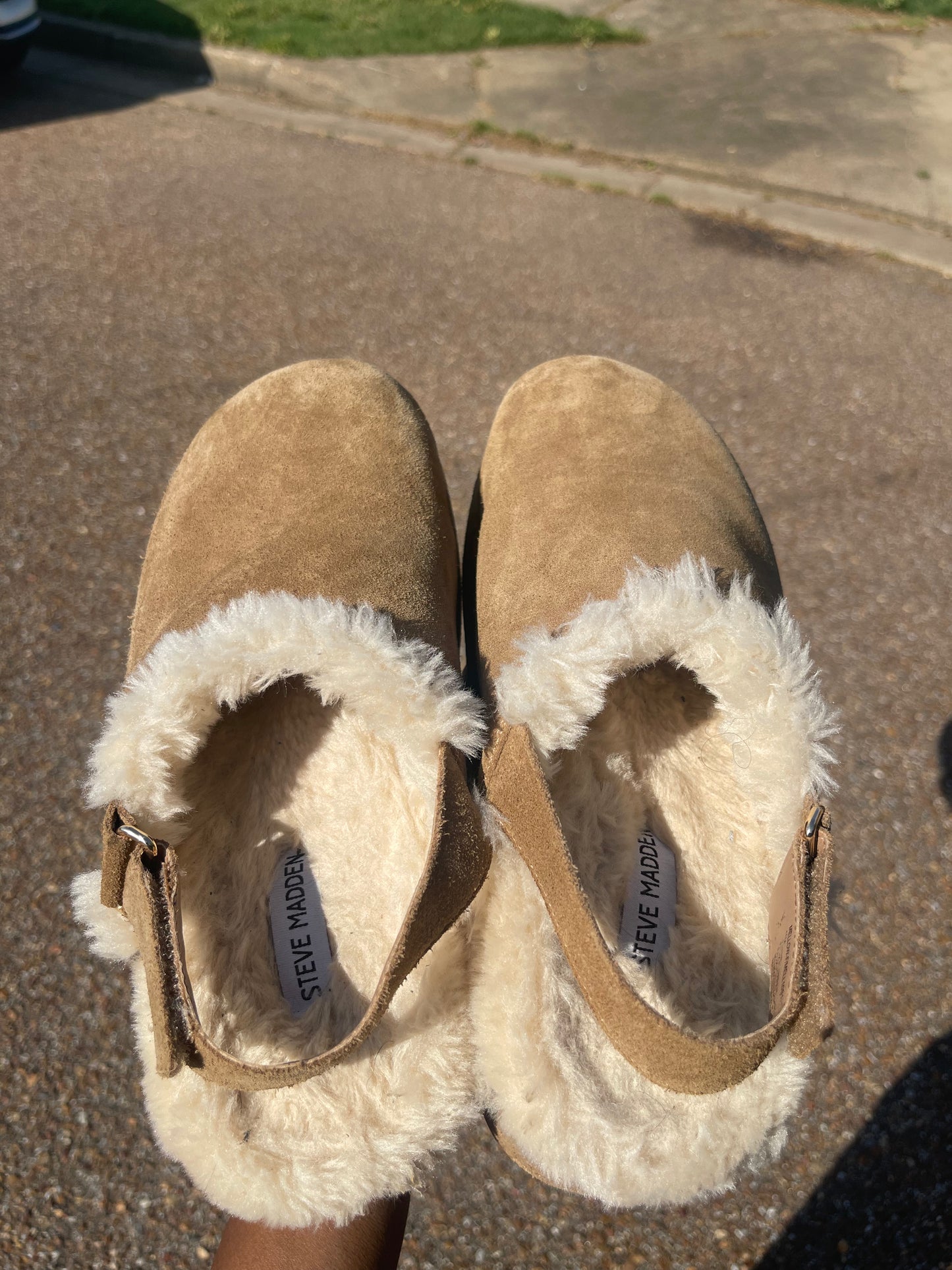 Steve Madden Tan Platform Clogs Women sz 11