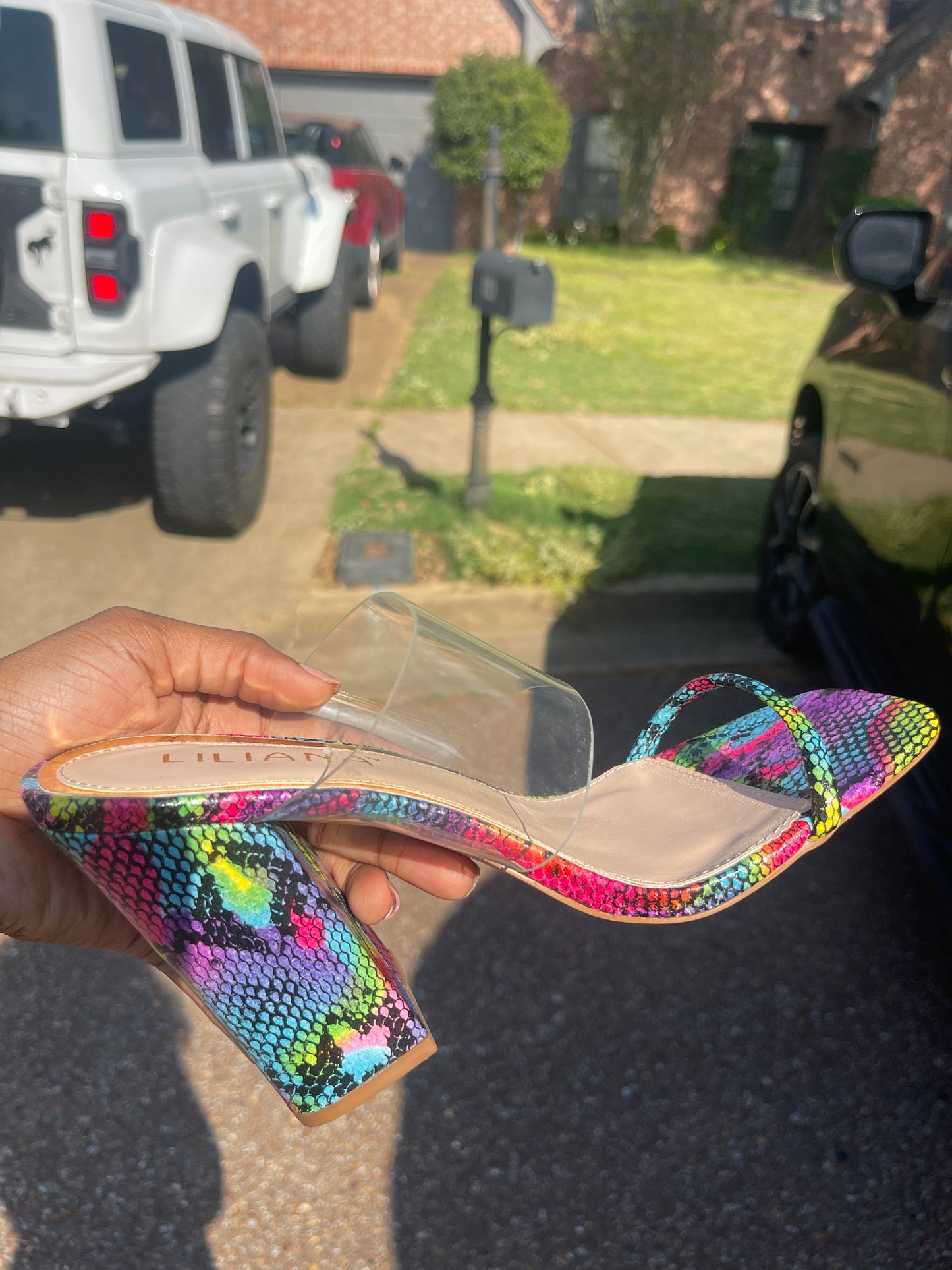 Liliana Colorful Heels Women sz 8.5