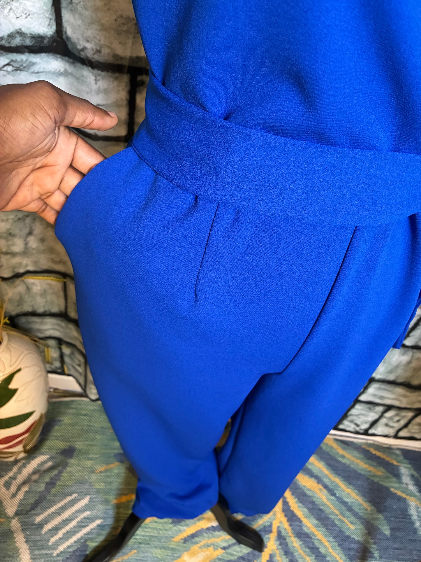 Spense Blue Jumpsuit Women sz 8