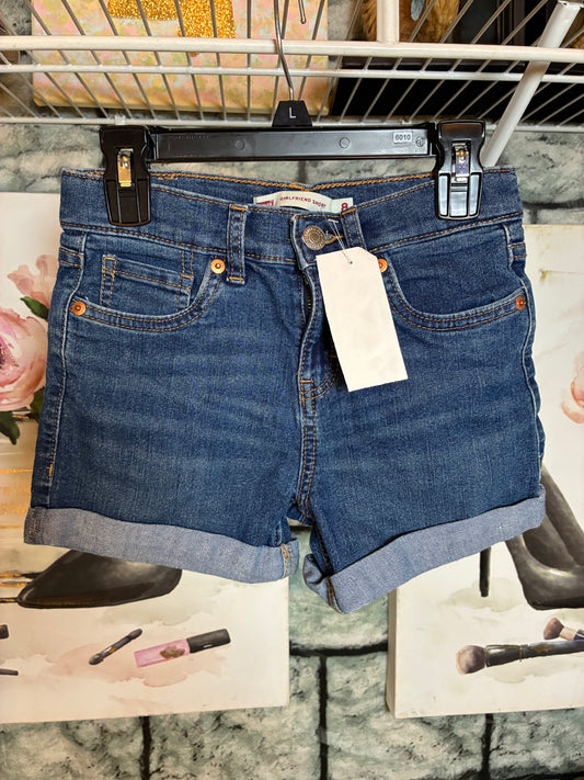 Levis Blue Denim Shorts Girls sz 8