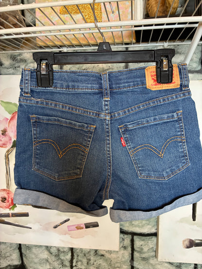Levis Blue Denim Shorts Girls sz 8