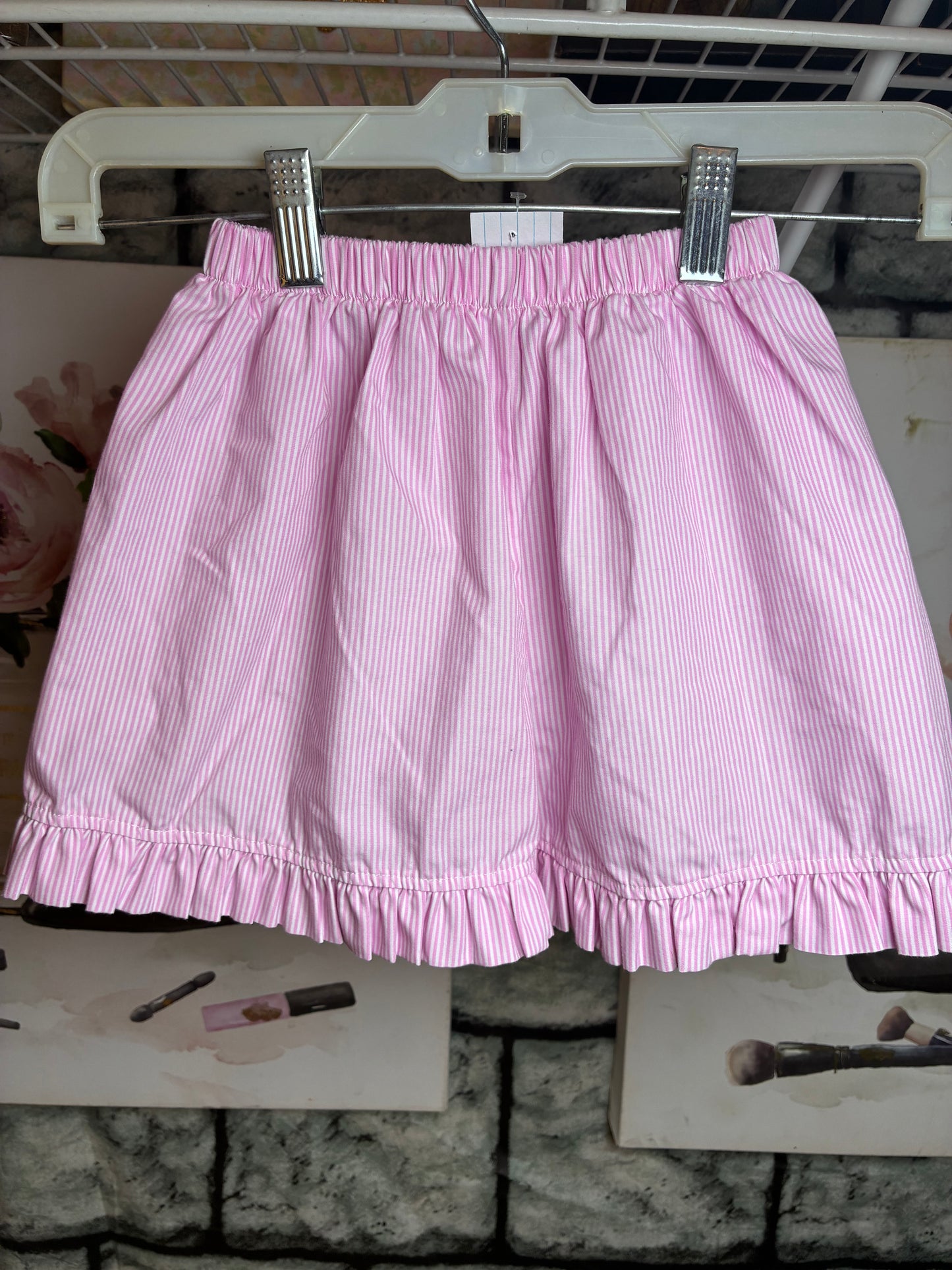 Pink White Shorts Girls sz 8