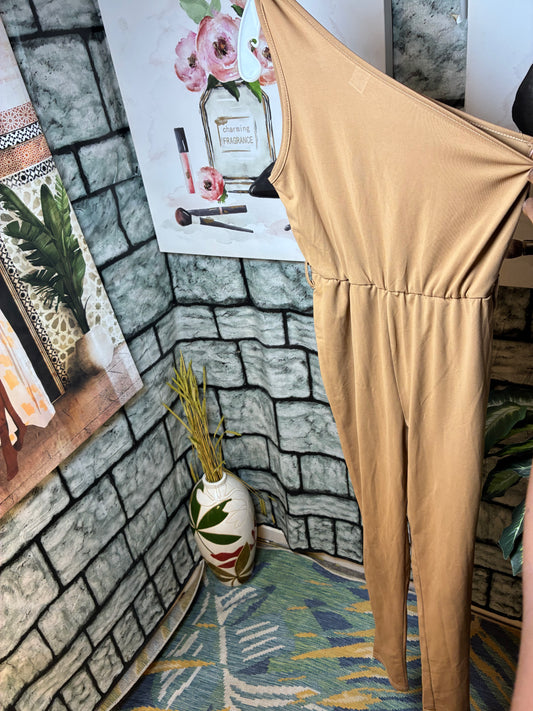 Shein Brown Jumpsuit Girls sz 11/12Y