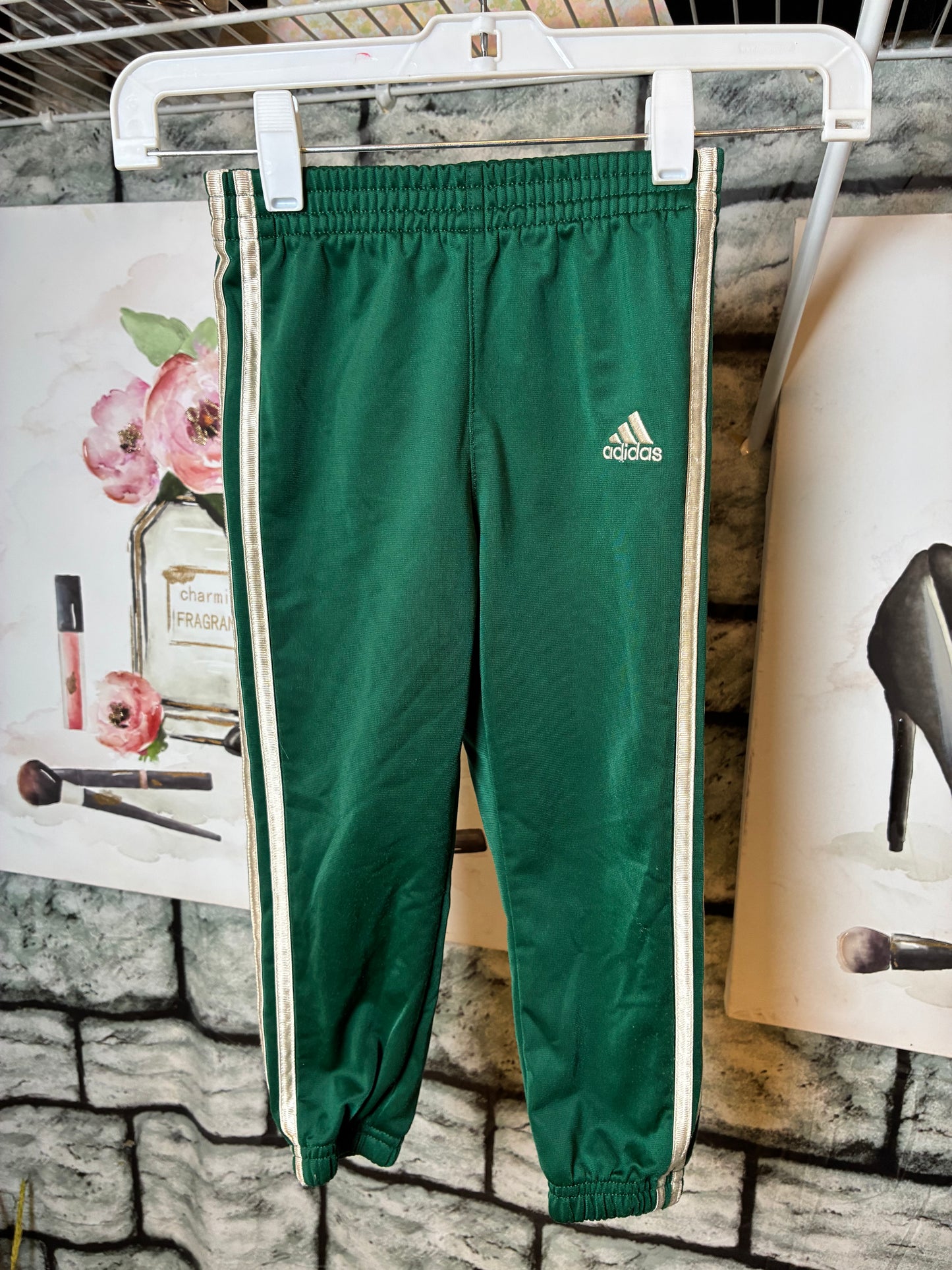 Adidas Green Pants Boys sz 3T