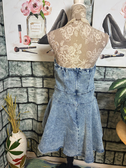 Shein Blue Denim Dress Women sz XL