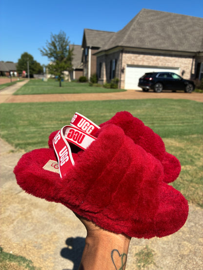 Ugg Red Slippers Girls sz 3
