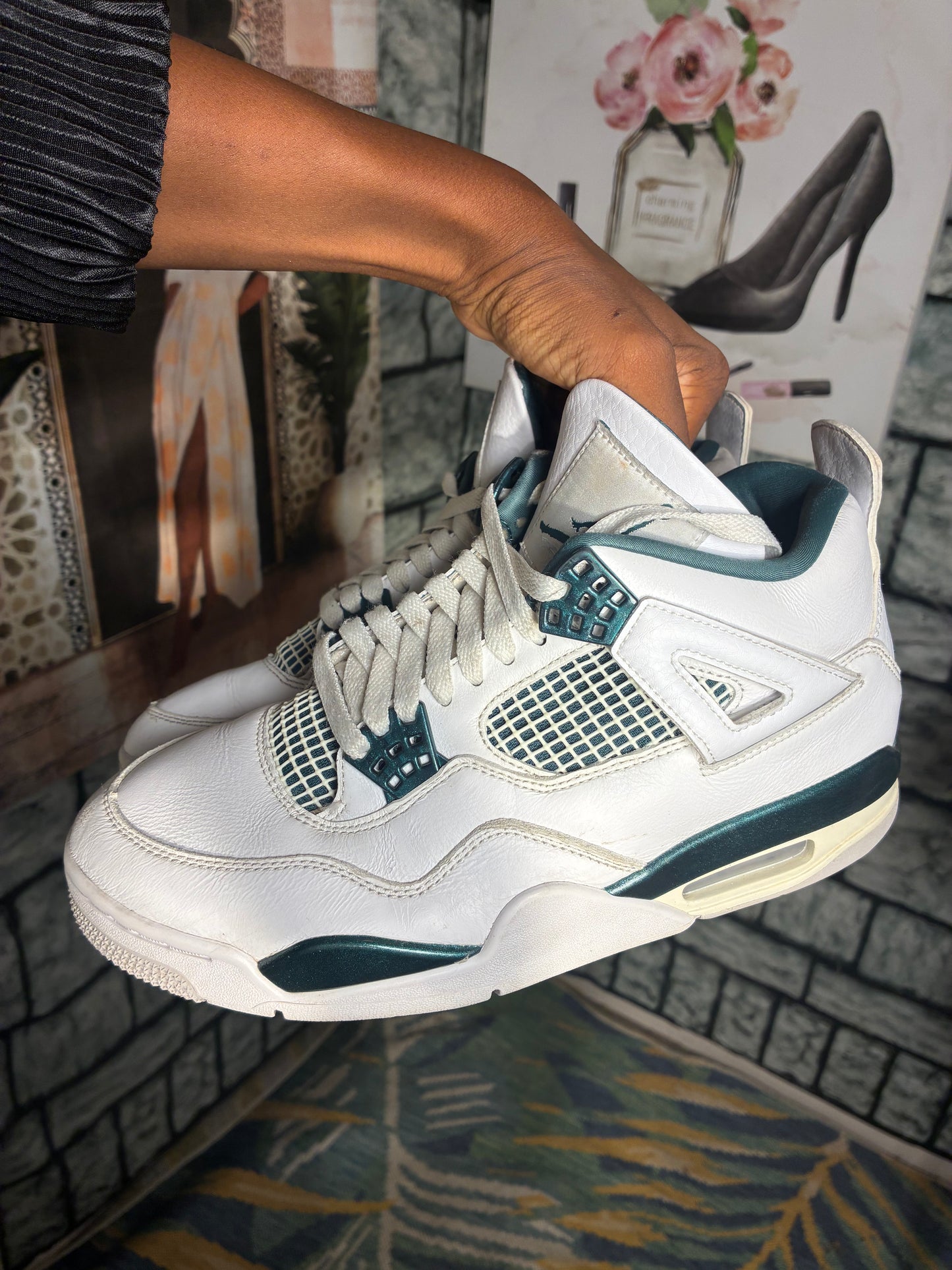 Air Jordan White Green Men sz 8