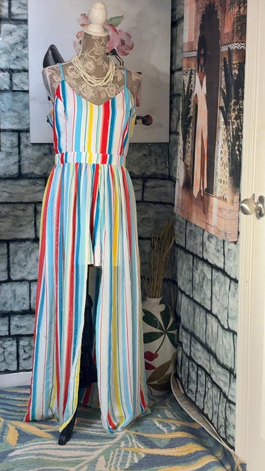 XOXO Colorful Romper Women sz XL