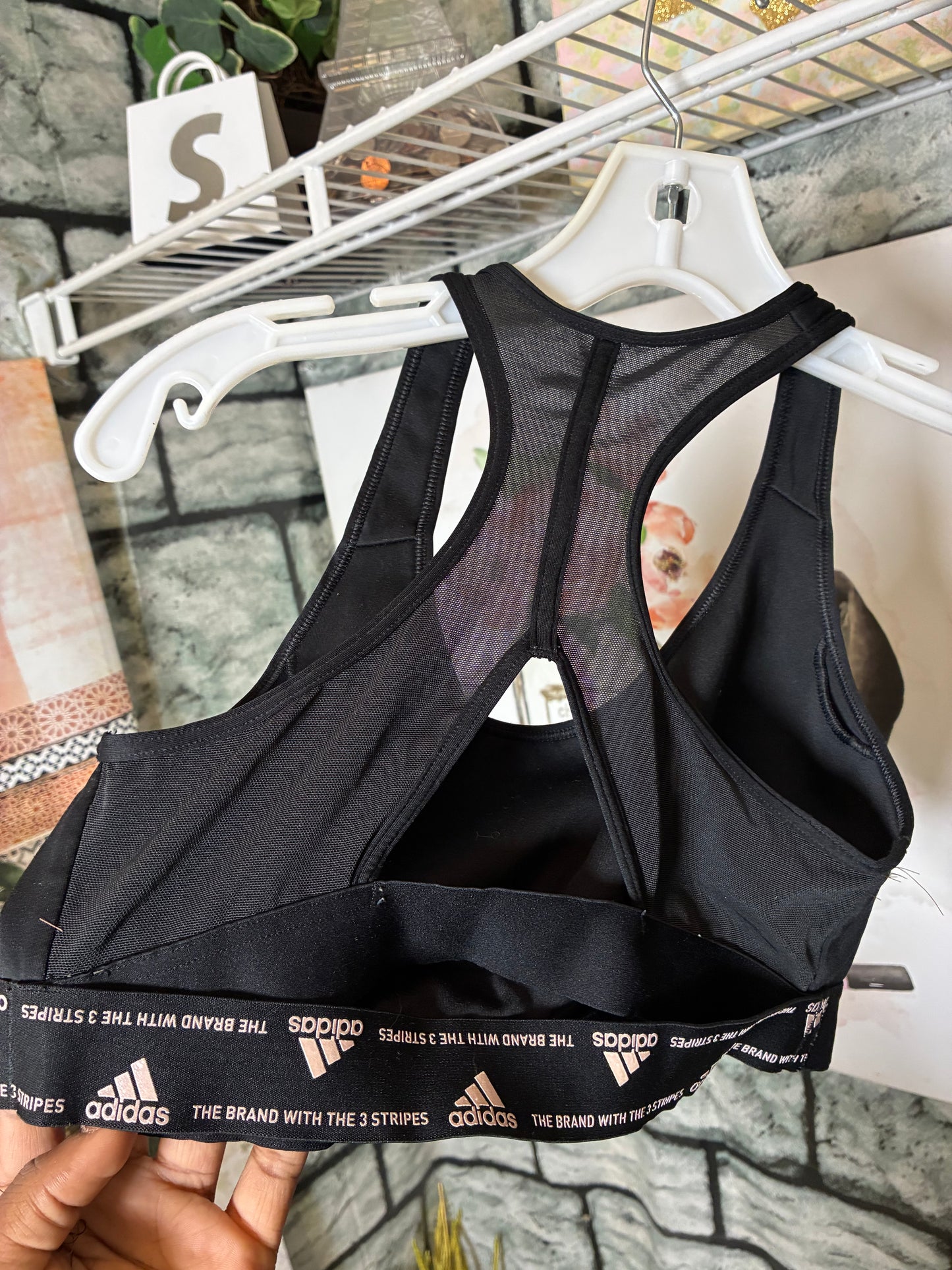 Adidas Black Sports Bra Women sz Small