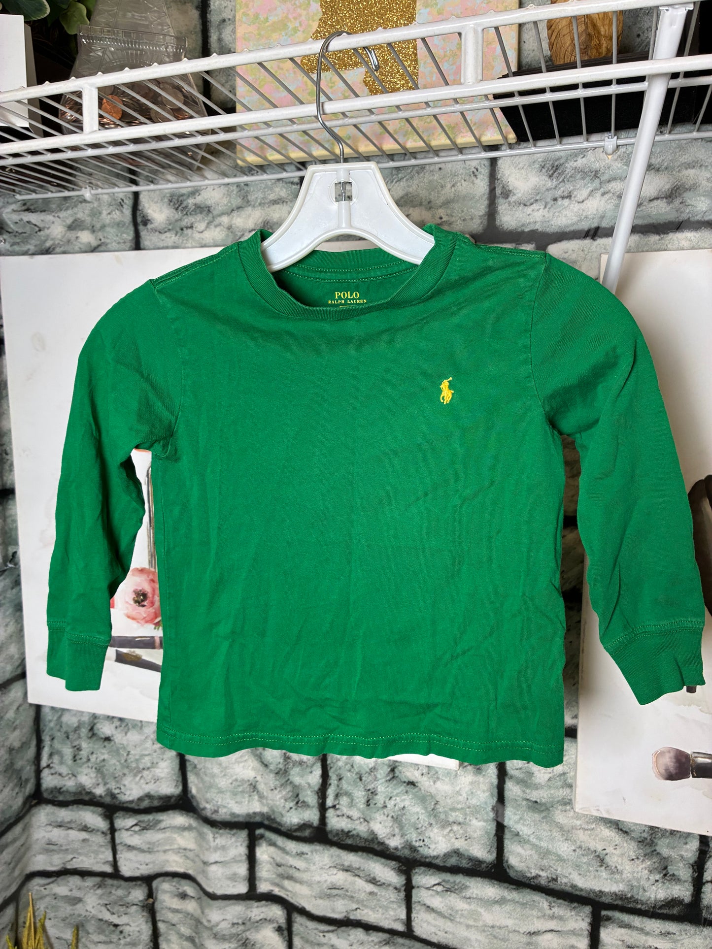 Ralph Lauren Polo Shirt Green Boys sz 4