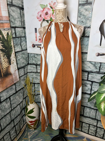 Shein Brown Tan Dress Women sz 1XL